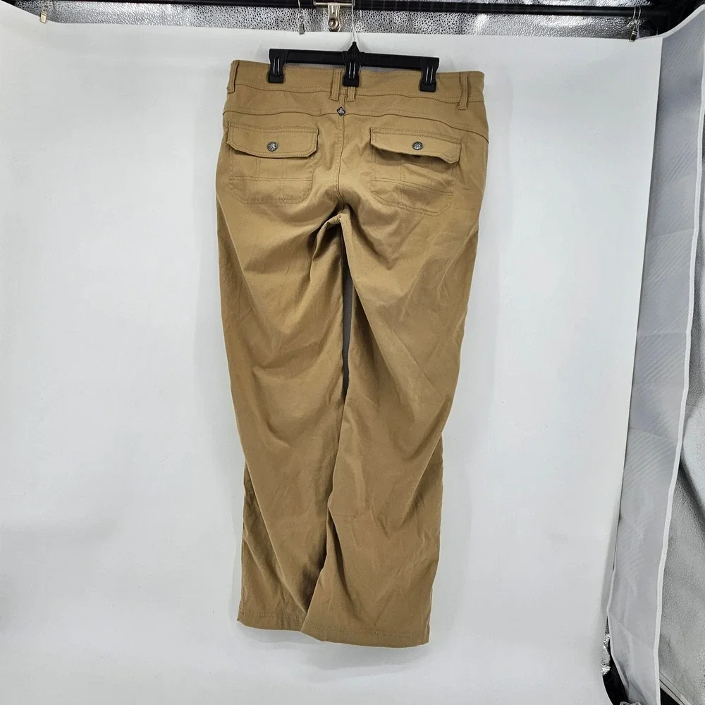 Prana Halle Hiking‎ Pants Tan Khaki Straight Leg Outdoor Size 12 Gorpcore Earthy